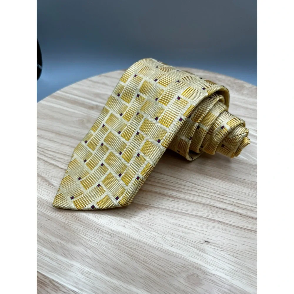 Jos A‎ Bank Signature Collection Tie Mens Silk Geometric Italy L:61